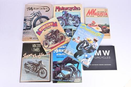 MOTORCYCLES: Eight books relating to motorcycling