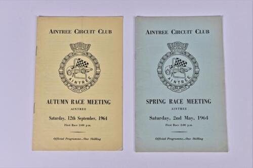 AINTREE: Two AINTREE CIRCUIT CLUB Autumn and Spring Race Meeting Official Programmes from 1964