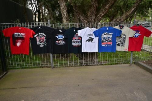 MOTORCYCLES: A collection of motorcycle event and marque specific t-shirts, most large sized