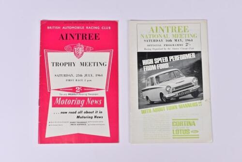 AINTREE: Two AINTREE Official Programmes from 1964. National Meeting & Trophy Meeting Official Programmes