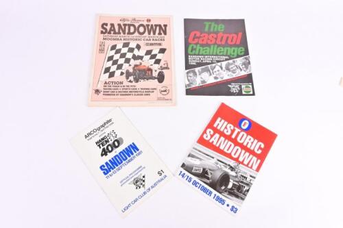 SANDOWN: Four Sandown Official Programmes. 'HANG TEN 400 at SANDOWN 11 to 13 September 1981 - LIGHT CAR CLUB OF AUSTRALIA' Official Programme