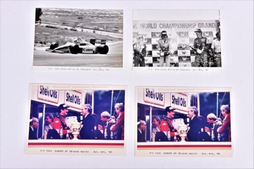MANSELL: Four 1985 F1 season Nigel Mansell F1 photographs