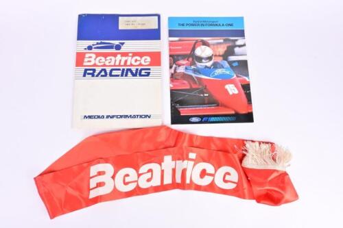 BEATRICE RACING: Three items relating to Beatrice Racing. 'Beatrice' red sash
