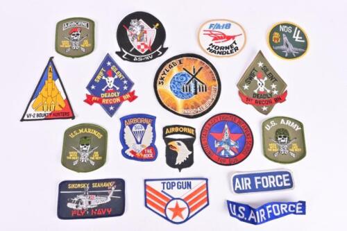 AMERICAN MILITARY: A collection of United States of America cloth badges. 'AIRBORNE 503 - THE ROCK', 'U.S MARINES', 'VF-24' cloth badges
