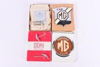 MG: Two MG Club badges. 'MG Car Club' badge & 'MG Owners Club'
