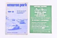 AMAROO PARK: Two Amaroo Park Official Programmes. 'HISTORIC RACING - AMAROO PARK, 25 JAN 76 - NATIONAL OPEN RESTRICTED ROAD RACE MEETING' Official Programme