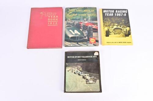 MOTOR RACING: A group of motor racing books and motor racing Yearbooks. 'THE SHELL BOOK OF EPIC MOTOR RACES' hardcover book by Peter Roberts
