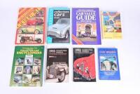 CAR VALUE GUIDES: A group of eight car value guides from various years