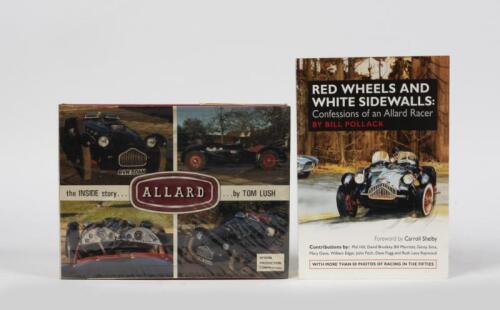 ALLARD: Two publications relating to Allard automobiles. 'RED WHEELS AND WHITE SIDEWALLS: Confessions of an Allard Racer' authored and signed by Bill Pollack