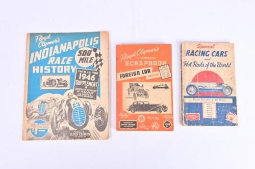 FLOYD CLYMERS: Three publications by Floyd Clymers. 'FLOYD CLYMER'S HISTORICAL MOTOR SCRAPBOOK - VOLUME 1' published 1955