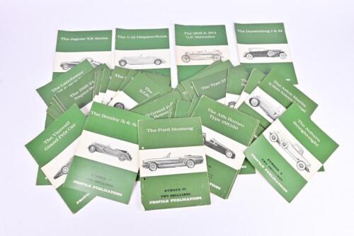 CAR PROFILEs: A large quantity of 'PROFILE PUBLICATIONS' detailing various road and race cars. Numbers 1 - 60 inclusive