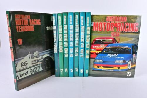 AUSTRALIAN MOTOR RACING YEAR: Nine editions of 'AUSTRALIAN MOTOR RACING YEARBOOK'. No. 10 -12, 14 - 17, 23