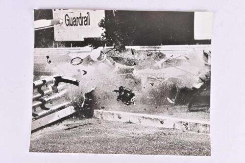 ROWLAND: Len Lamb picture depicting Robbie Rowland accident at Sandown