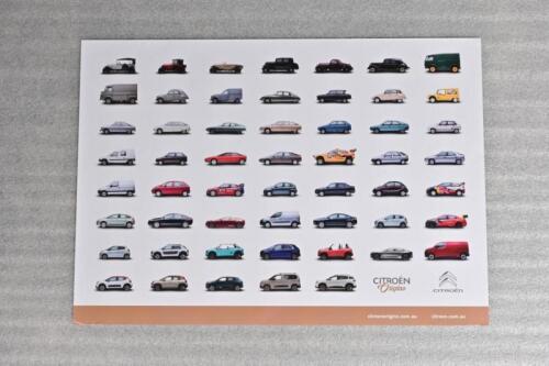 CITROEN: An Australian 'Citroen Origins' historical model range poster