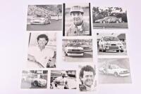 A.T.C.C DRIVERS/RACE CARS: A collection of original black and white pictures of Australian Touring Car Championship drivers and race cars. Superb photograph of Larry Perkins and Denny Hulme driving to a one/two victory in Adelaide, 1989