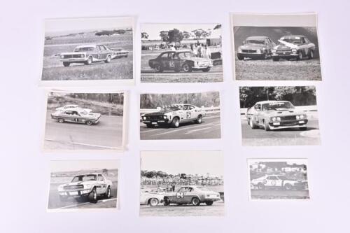 FORD: Nine black and white original Ford photographs and pictures. John Goss Falcon XB Coupe picture