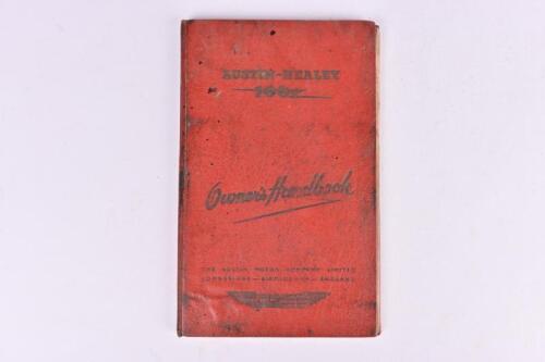 AUSTIN HEALEY: An original 'AUSTIN-HEALEY 100 Owner's Handbook' (Publication NO.996/B). April 1954 Edition