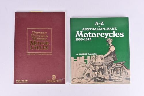 MOTORCYCLING: A hardcover book and catalogue concerned with motorcycles of Australia. 1994 'Christie's Australia - VETERAN VINTAGE & MODERN MOTOR CYCLES' (The Keith Williams Collection) softcover catalogue