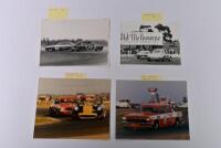 CALDER PARK: Four original black and white/colour photographs and pictures from the Marlborough $100,000 Series Calder Park 1974. Bryan Thomson racing a Volkswagen 1600