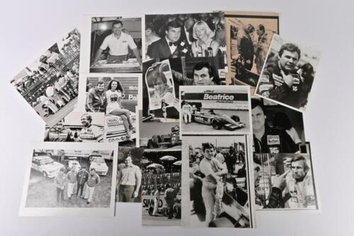 JONES: A quantity of period black and white photographs/pictures of Alan Jones. Beatrice Lola Hart THL1 pictures
