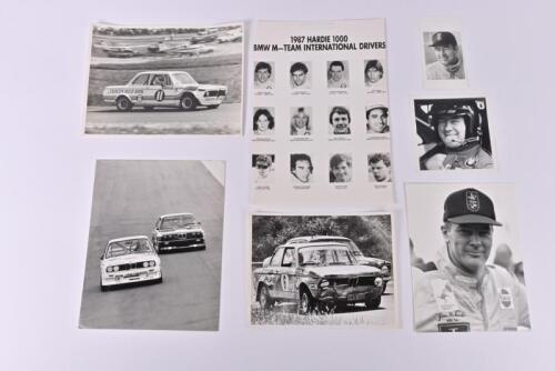 BMW MOTOR RACING: A group of original black and photographs/pictures of BMW racing. Paul Older & Jim Richards photographs