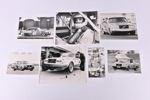VOLVO/FRANCEVIC: A collection of black and white photographs/pictures of Volvo Touring cars and Volvo racing driver Robbie Francevic. Circa 1980's