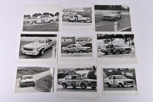 TORANA: A group of original black and white photographs and pictures of Holden Torana&rsquo;s in various states of race