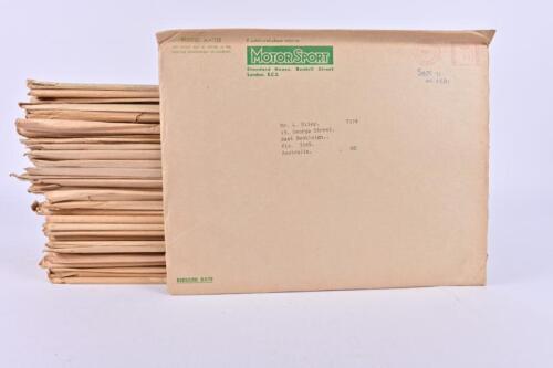 MOTORSPORT MAGAZINE: A collection of mint condition motorsport magazines from the 1970s, in postage envelopes, most unopened