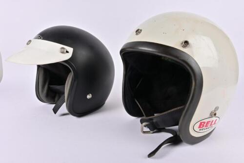 RACING HELMETS: Two open face helmets