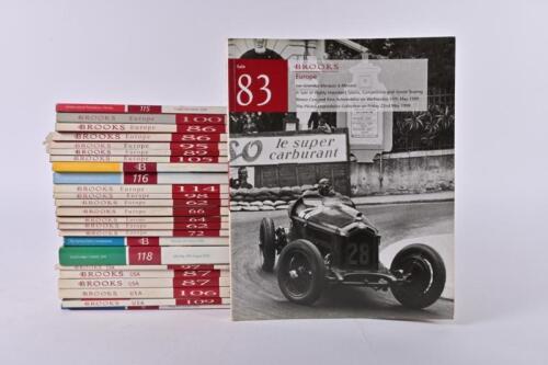BROOKS: A collection of Brooks Europe and Brooks USA auction catalogues