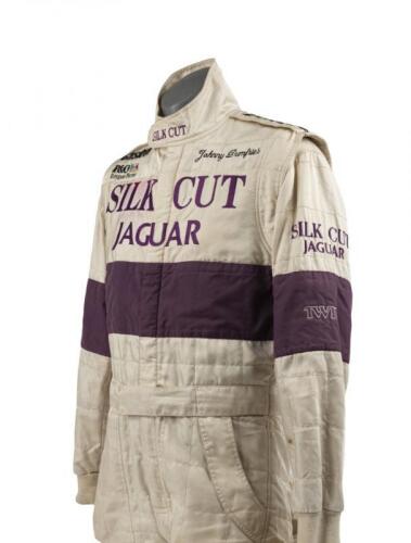 JAGUAR: A Tom Walkinshaw Racing Silk Cut Jaguar racing suit, as worn by Johnny Dumfries.