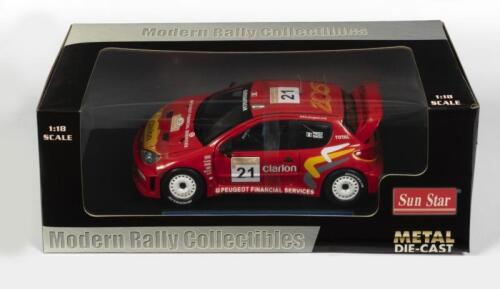 PEUGEOT: A 1:18 scale by Sun Star Peugeot 206 WRC #21 G.Panizzi/H.Panizzi - Rally Turkey 2003