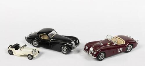 JAGUAR: Three scale Jaguar models. Bburago & MOY models