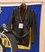 JACKET: An original leather Belstaff oilskin riding jacket, made in England - 3