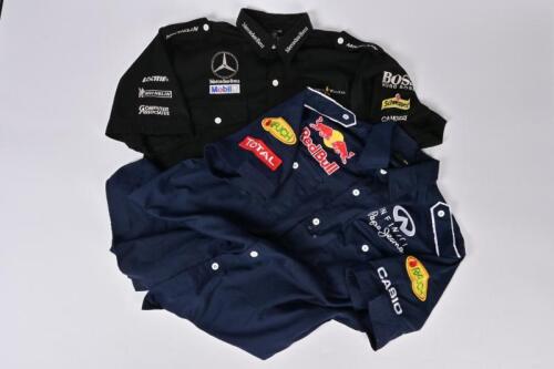 F1 SHIRTS: Two Formula 1 team shirts. Red Bull & Mercedes-Benz F1 team shirts