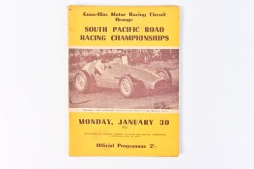 RACING PROGRAMMES: The official racing programme for the "SOUTH PACIFIC ROAD RACING CHAMPIONSHIPS" 30th January 1956