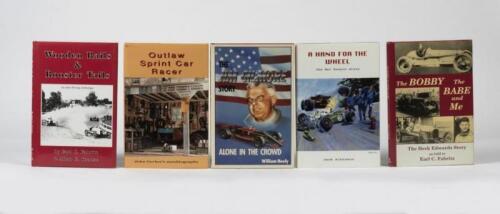 AUTO RACING: Five hardcover books detailing the racing careers of various American racing drivers