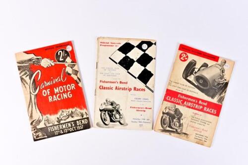 FISHERMANS BEND:Three official racing programmes for races at Fishermans Bend (1955, 1956 & 1957)
