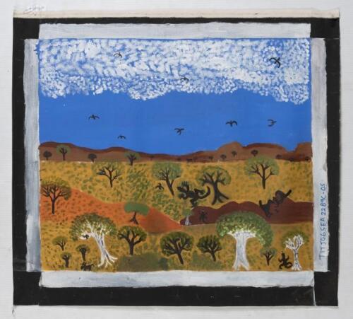 ARTIST UNKNOWN (NORA CAMPBELL?), Untitled, synthetic polymer on canvas (unstretched), 50 x 58cm (image size)