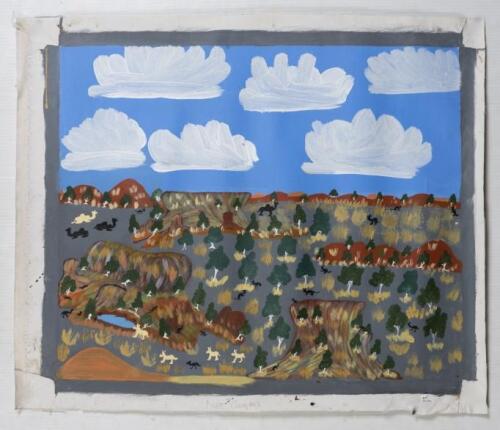 NORA CAMPBELL (BORN 1944), Untitled, synthetic polymer on canvas (unstretched), 59.5 x 49cm (image size)