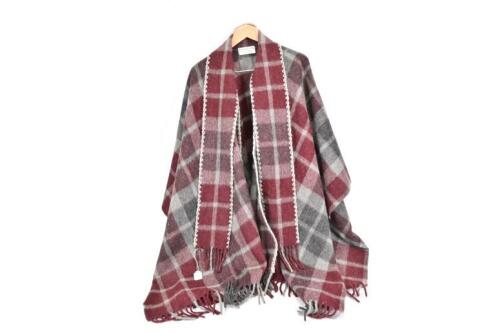PONCHO: A hand crafted 100% Alpaca wool tartan poncho by Conder Tips of Peru