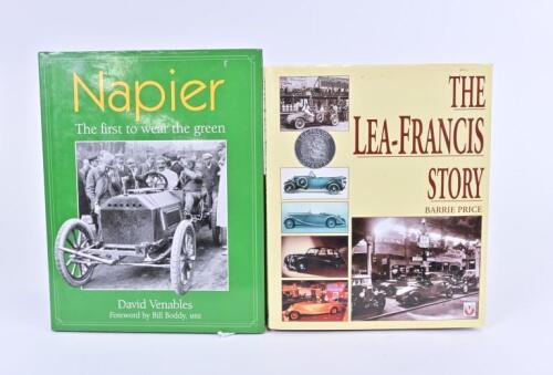 MOTORCARS: Two interesting hardcover books detailing past car marques