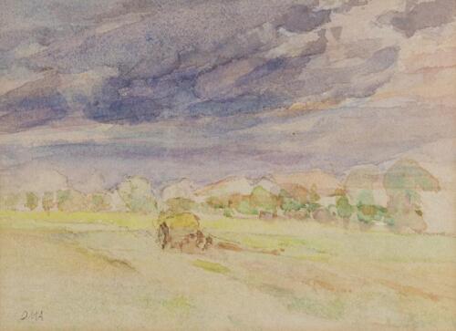 DIANA M ARMFIELD (BORN 1920), Stormy Sky Near Vicenza, watercolour, initialled lower left: DMA and titled verso: STORMY SKY NEAR VICENZA, 12.5 x 17cm