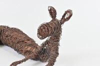JOHNNY YOUNG PERRURLE, Laying Kangaroo, copper wire sculpture, 22cm high, 80cm wide, 39cm deep - 2