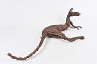 JOHNNY YOUNG PERRURLE, Laying Kangaroo, copper wire sculpture, 22cm high, 80cm wide, 39cm deep - 3