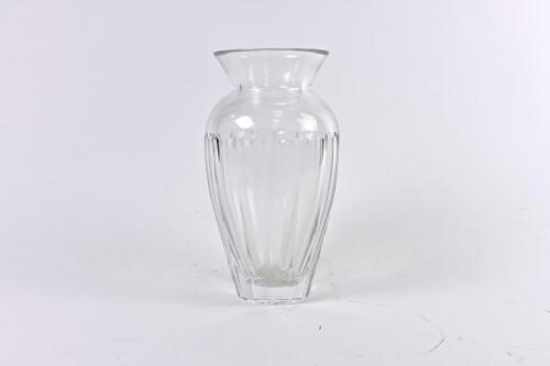 CRYSTAL VASE: An Atlantis cut crystal vase, machine etched to base: ATLANTIS, 24cm high