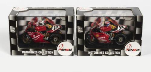 DUCATI: TWO NOS 1:24 scale 2Wheels Ducati 966 '#20 D.Romboni - SBK 1999' / #11 T.Corser - SBK 1999