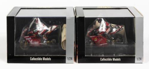 DUCATI: TWO NOS 1:24 scale Onyx 'Racing Motorbikes' Ducati 916 "Team ADVF" '#7 P.Fransesco Chilli' / '#9 N.Hodgson'