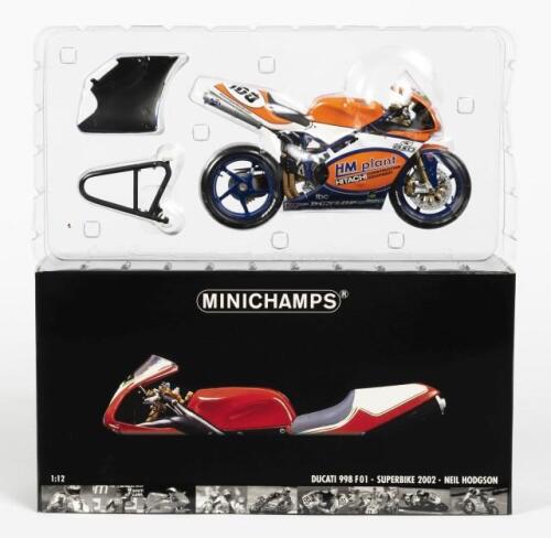 DUCATI: A NOS 1:12 scale Minichamps Ducati 998 F01 '#100 Neil Hodgson - Superbike 2002'