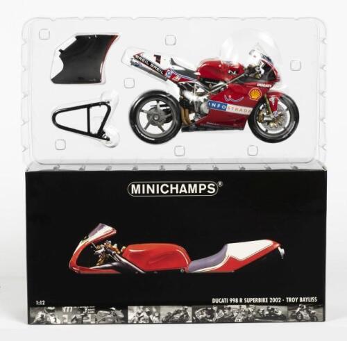 DUCATI: A NOS 1:12 scale Minichamps Ducati 998 R '#1 Troy Bayliss - Superbike 2002'
